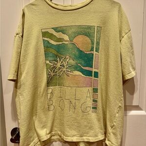 Billabong Graphic T-Shirt Women’s M – Retro Sunset Palm Beach Tee
